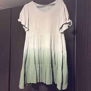 By Together green and blue short dress